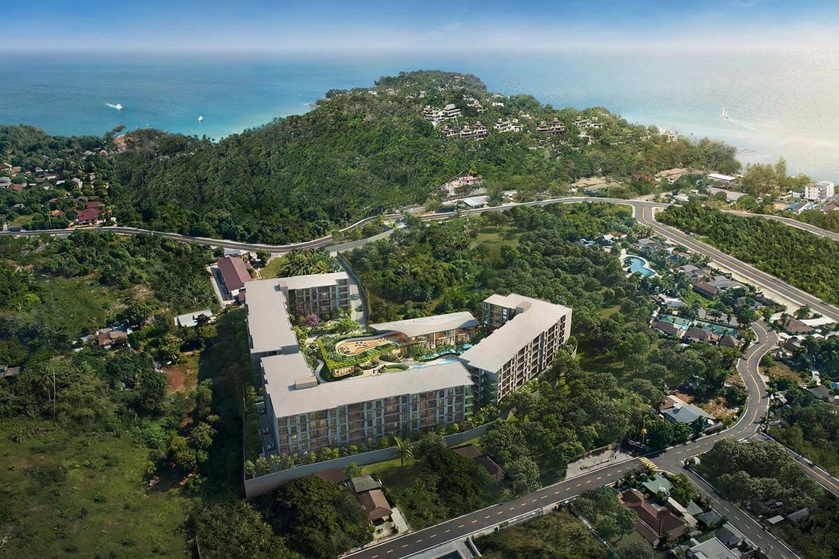 Forested hills above the Andaman Sea, Phuket